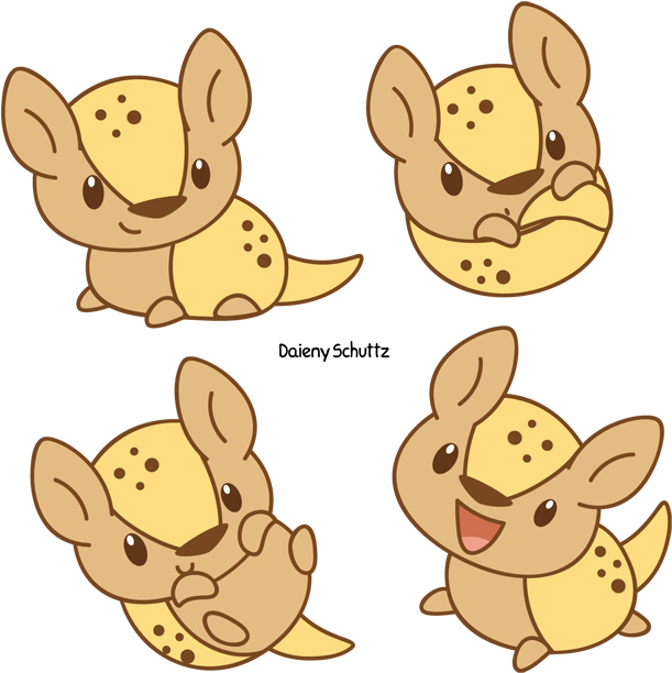 Platypus Clipart Chibi - Chibi Armadillo (650x645), Png Download