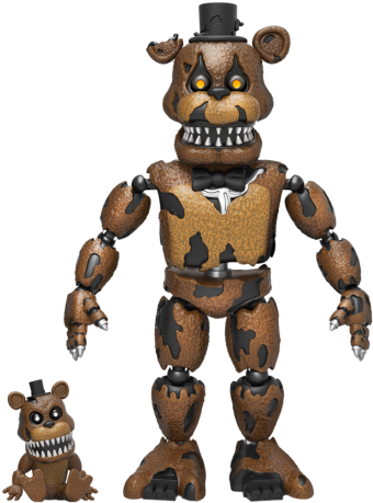 Nightmare Freddy Action Figure (560x560), Png Download