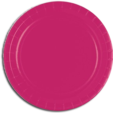 Paper Plates, Party Supplies, Tableware, Pink Plates - Pink Plate Png (380x378), Png Download