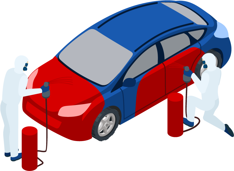 Paint Booth With Air Line - Car Repair Clip Art Png (800x800), Png Download