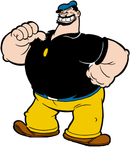 Mr Bluto - Brutus Popeye (439x494), Png Download