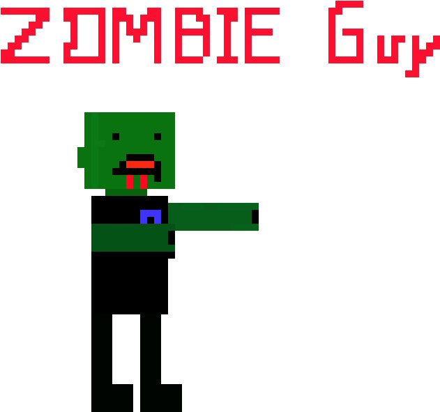 Zombie Guy - Unturned - Pixel Art (750x640), Png Download
