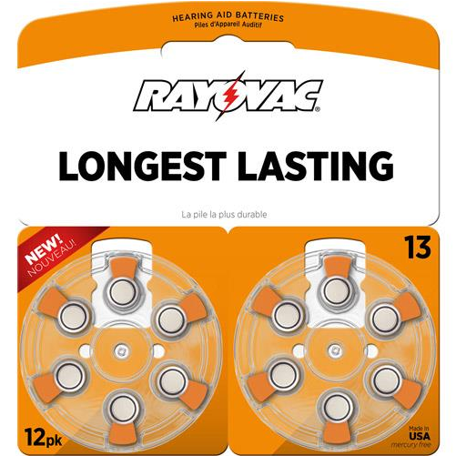 Ended - Rayovac Hearing Aid Batteries, 1.45 V - 12 Pack (1000x1000), Png Download