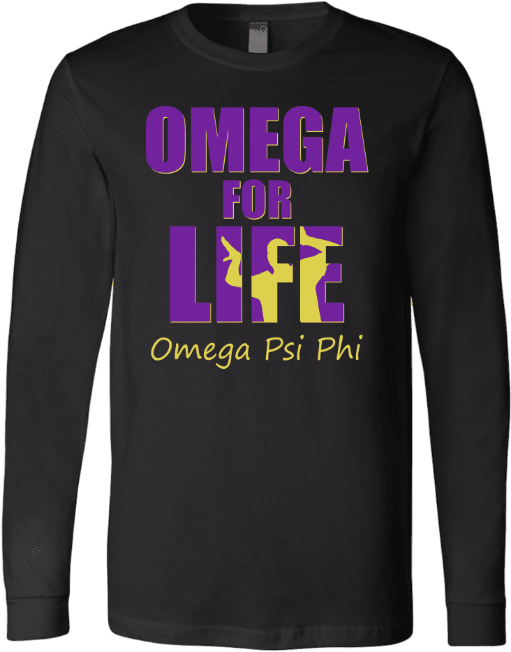 Buy Omega Psi Phi Tagline Canvas Long Sleeve Shirt - Long-sleeved T-shirt (1024x1024), Png Download