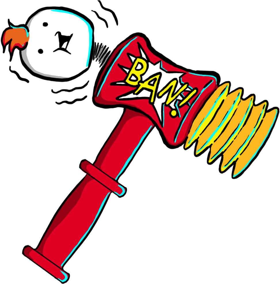 They Won The Ban Hammer Contest Second Place Was Eldritch - Discord Ban Hammer Emoji (1000x1000), Png Download