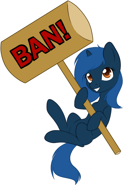 Heartscharm, Banhammer, Cute, Derpibooru Exclusive, - Mlp Ban Hammer (503x700), Png Download