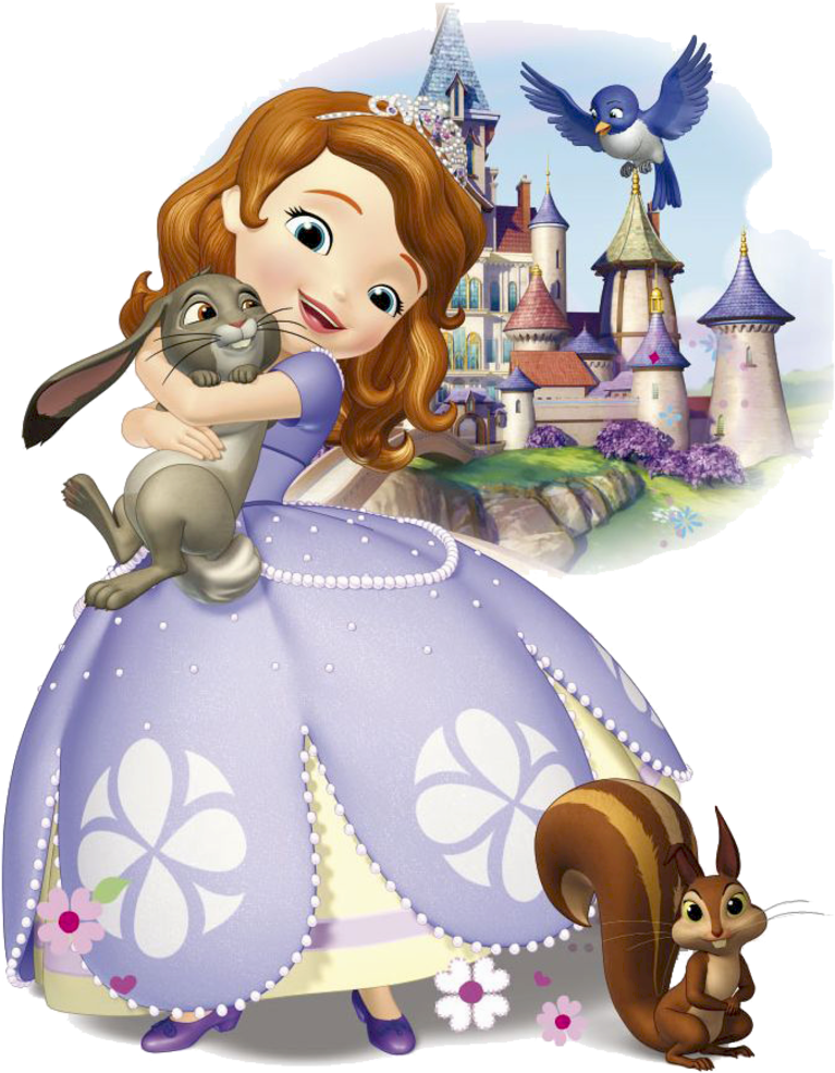 Sofiacastlescene - Sofia The First With Clover (800x1013), Png Download