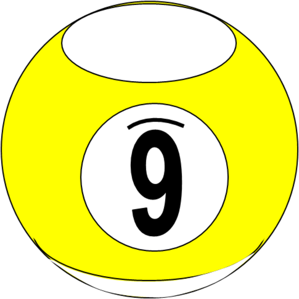 Small - Billiard Ball 9 (599x600), Png Download