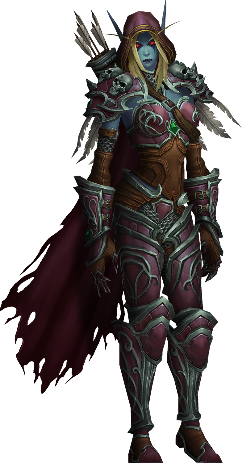 Wow Png Sylvanas Windrunner - Dark Elf Ranger D&d (784x1500), Png Download