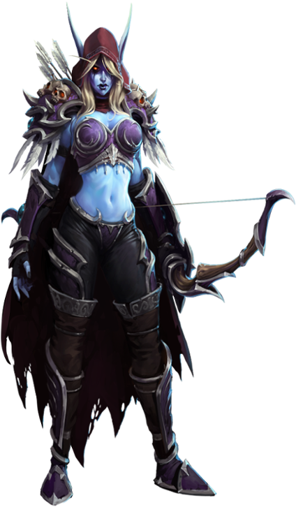 Sylvanas - Heroes Of The Storm Character Artwork (470x742), Png Download