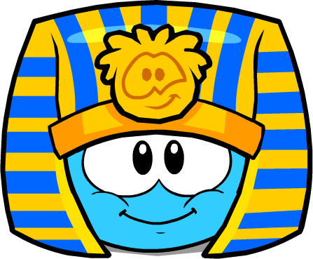 Pharaoh Hat In Puffle Interface - Puffle Pharaoh (447x369), Png Download