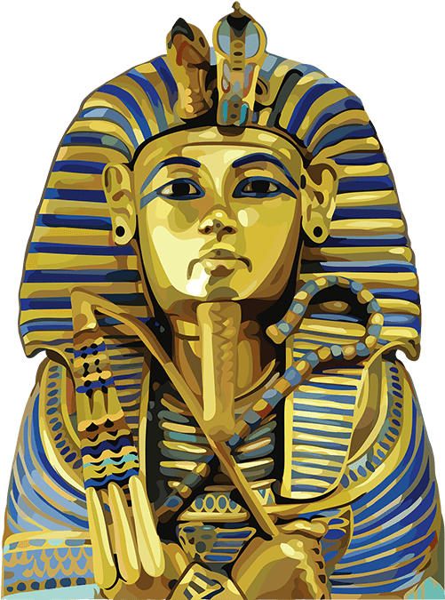 People - Cover Of The Coffin Of Tutankhamen (500x750), Png Download