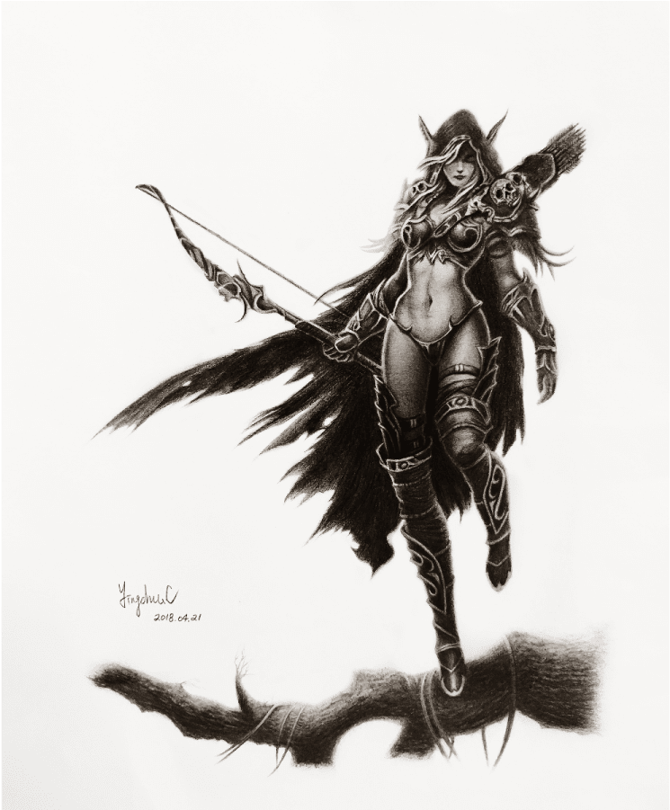 魔獸女妖王- Sylvanas Windrunner - Sylvanas Windrunner (1200x900), Png Download