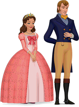 Princess Clipart King And Queen - Sofia The First Queen Miranda And King Roland (318x431), Png Download