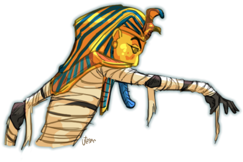 Pharaoh Tutankhamun - Illustration (500x371), Png Download