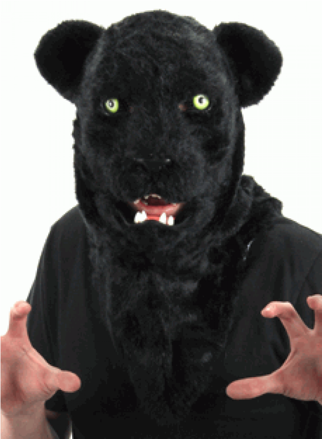 Black Panther Mouth Mover Mask At Scifi Collector, - Black Panther Animal Mask (900x900), Png Download