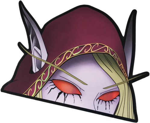 *holographic* Sylvanas Windrunner Peeker - Cartoon (600x600), Png Download