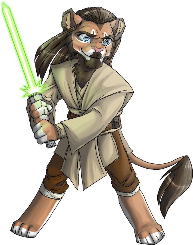 Chibi Qui-gon Jinn - Qui Gon Jinn Chibi (750x900), Png Download