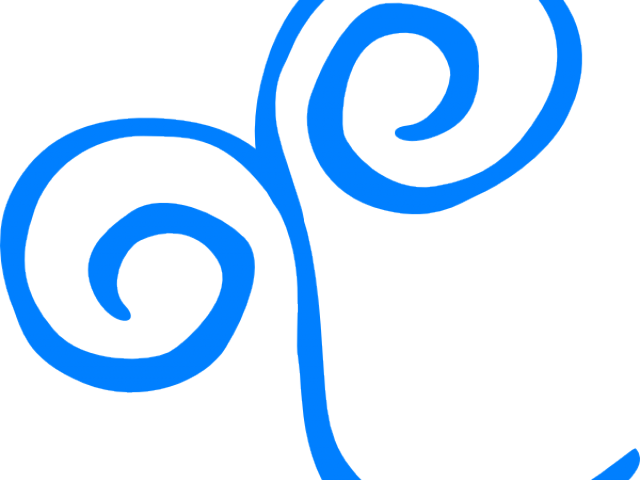 Swirls Clipart Simple Blue - Clip Art (640x480), Png Download