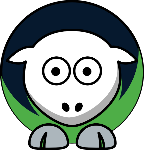 Original Png Clip Art File Sheep 4 Toned Seattle Seahawks (570x596), Png Download