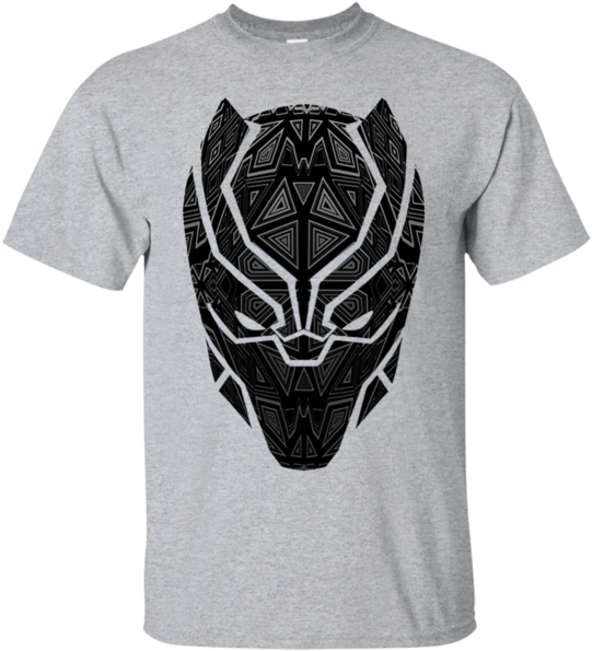 Marvel Black Panther Geometric Prism Mask T-shirt - Black Panther 2018 T Shirt (600x600), Png Download