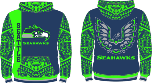 ) ***youth Sizes** Seattle Seahawks Dri Fit Hoodie - Nfl Seattle Seahawks 5-piece Long Jersey Drapes Valance (498x273), Png Download