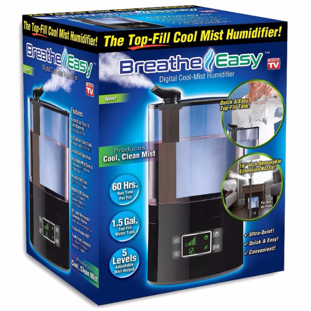 Breathe Easy Humidifier Ultra Cool Mist - Breathe Easy 1.6-gal. Digital Cool-mist Humidifier (954x635), Png Download