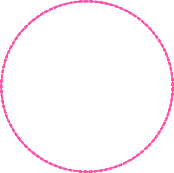 Dotted Circle Png - Circle Border Clipart Pink (600x598), Png Download