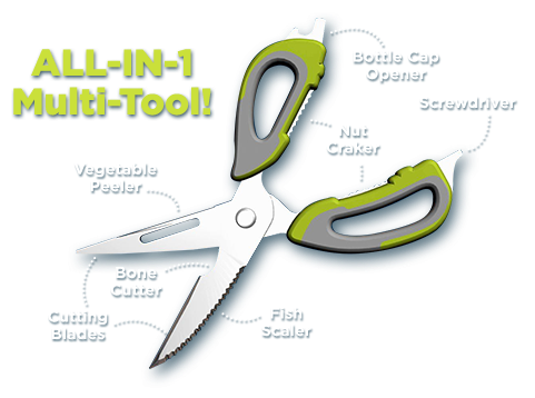 As Seen On Tv Mighty Shears All In 1 Multi Tool - Mighty Shears As Seen On Tv (497x363), Png Download