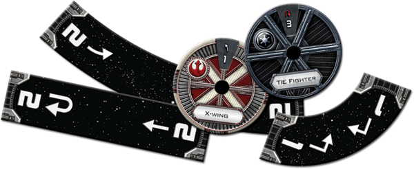 X-wing - Fantasy Flight Games - X-wing Miniatures Game Tie Fighter (600x246), Png Download