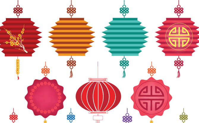 Generic Chinese Lanterns - Lantern In Mid Autumn (670x415), Png Download