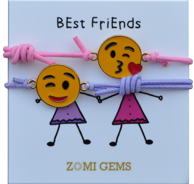 As Seen On Tv- Best Friends Emoji Bracelets - Emoji Rubber Bracelets (1000x1000), Png Download