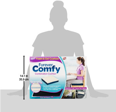 As Seen On Tv Forever Comfy Cushion - Imperial Home Forever Comfy Comfortable Gel Pad Seat (400x400), Png Download