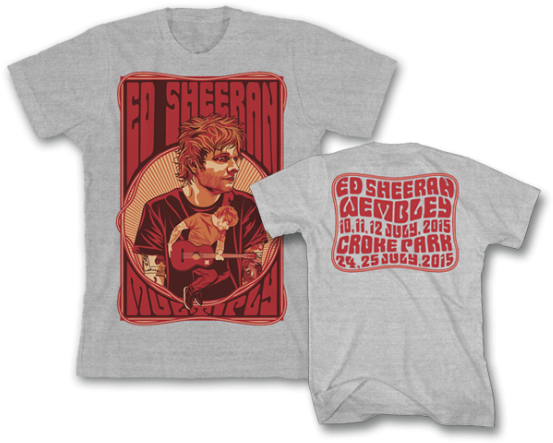 Ed Sheeran Bunbury Tour T-shirt (600x600), Png Download