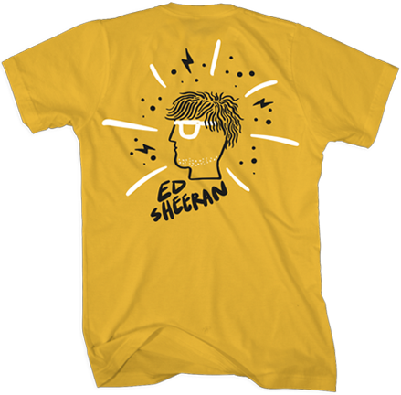 Illustrated Ed Yellow Tee - Shirt (439x432), Png Download