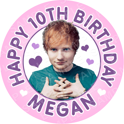 Ed Sheeran Edible Cake Topper - Excited Ed Sheeran Mask By Rapmasks (500x500), Png Download