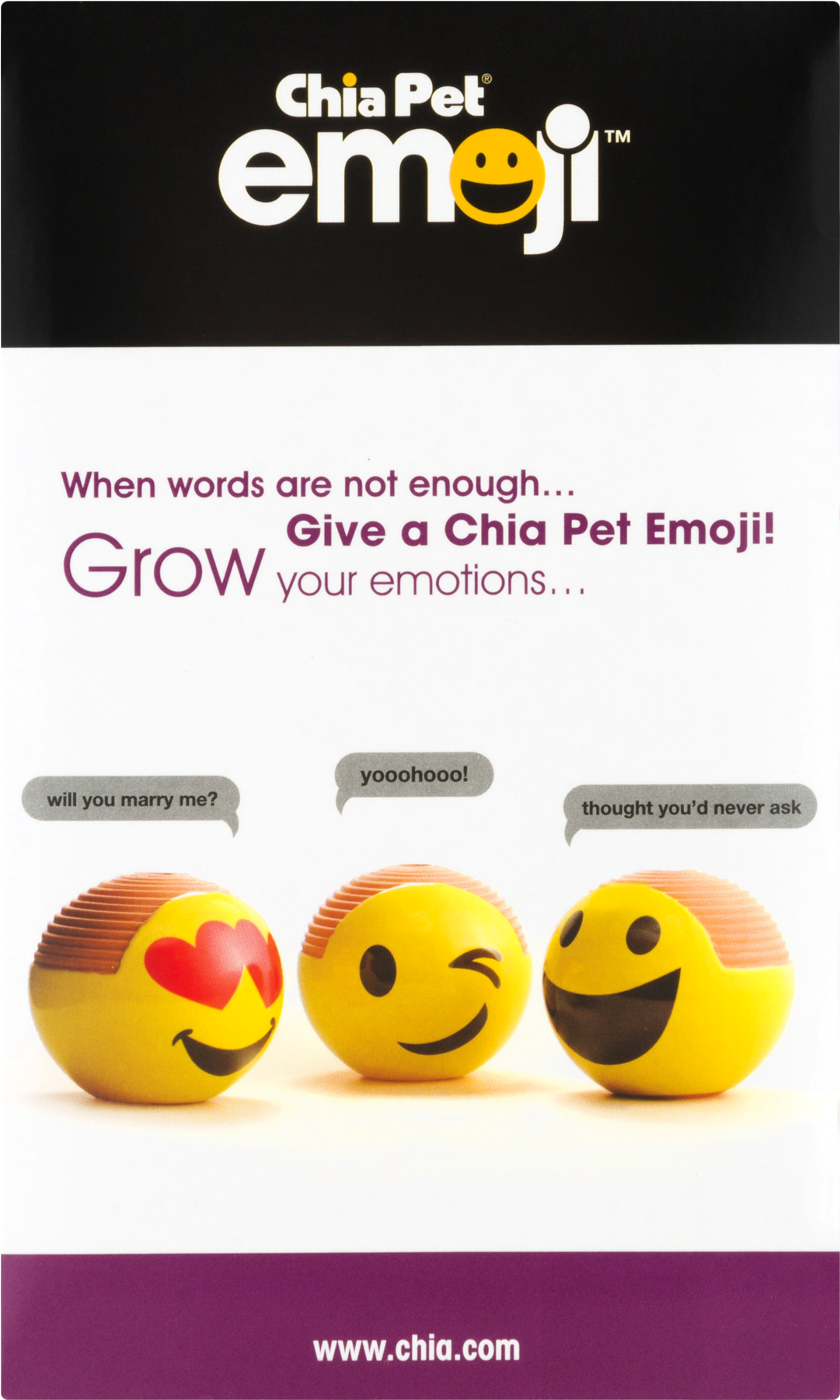 As Seen On Tv Chia Pet Emoji "winky" - Chia Pet Emoji Heart Eyes Handmade Decorative Planter, (1800x1800), Png Download