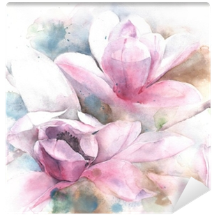 Magnolia Flower Tree Tulip Magnolia Watercolor Painting - Magnolia Watercolor Outline (400x400), Png Download