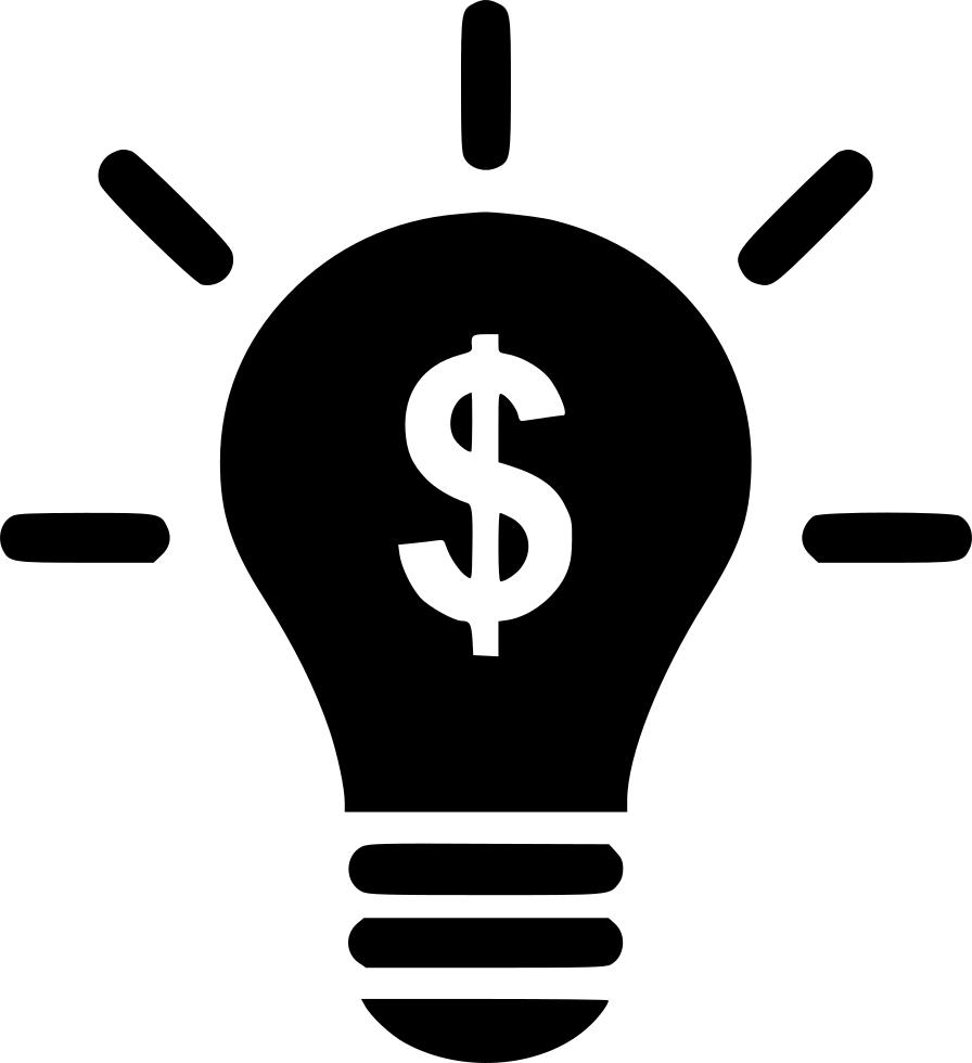 Light Bulb Idea Finance Money - Sunset Icon Png (896x980), Png Download