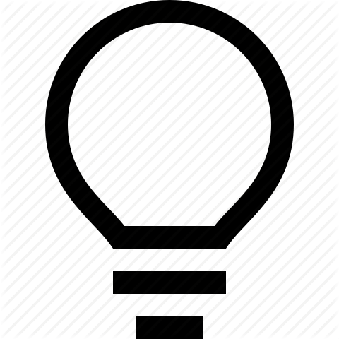 Bulb, Idea, Light, Power Icon Clipart - Light Bulb Outline Png (480x480), Png Download