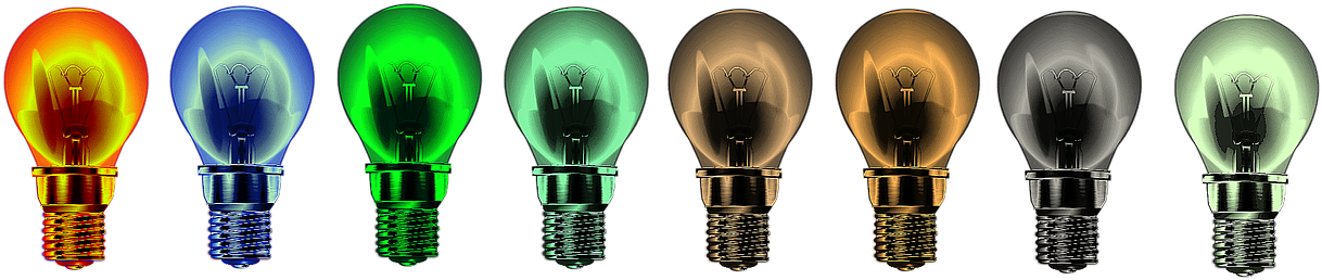 Light Bulbs,lights,bright, - Incandescent Light Bulb (1280x446), Png Download