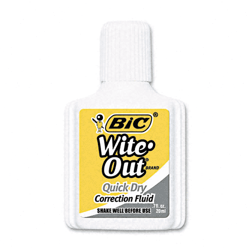 Free White-out Correction Fluid - Correction Fluid Bic Wite-out Extra Cover (500x500), Png Download