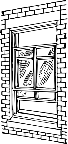 Free Vector Double Hung Window Clip Art - Clip Art Transparent Window (282x595), Png Download