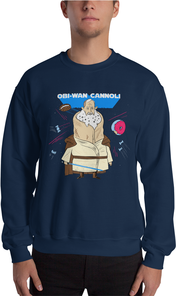 Obi-wan Cannoli Crewneck Sweatshirt - Obi-wan Cannoli (pun Pantry) Unisex T-shirts (1000x1000), Png Download