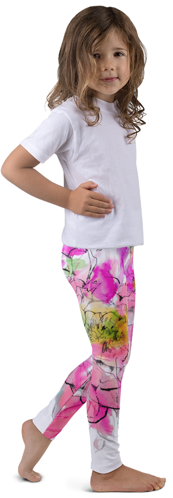 Watercolor Peony Kid's Leggings - Leggings (1000x1000), Png Download