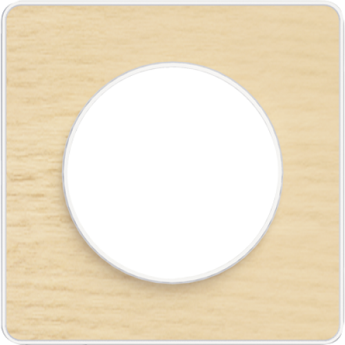 S520802m Odace Touch Cover Frame 1 Gang Wood Nordic - Circle (500x500), Png Download