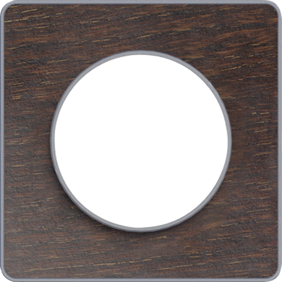 S530802p Odace Touch Cover Frame 1 Gang Wood Wengue - Circle (984x984), Png Download