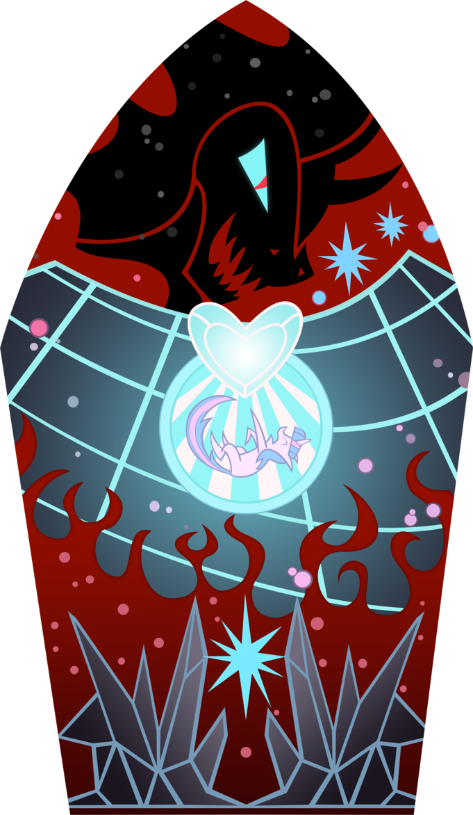 Sombra Stained Glass Window Vector By Phantombadger - Mlp Stained Glass Windows Sombra (681x1172), Png Download