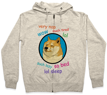 Nap Doge Zip Hoodie - Lgbt Hoodie (484x484), Png Download