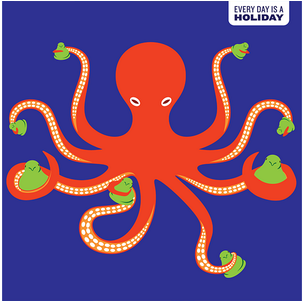 Happy World Octopus Day More Tentacles = More - Octopus (600x300), Png Download